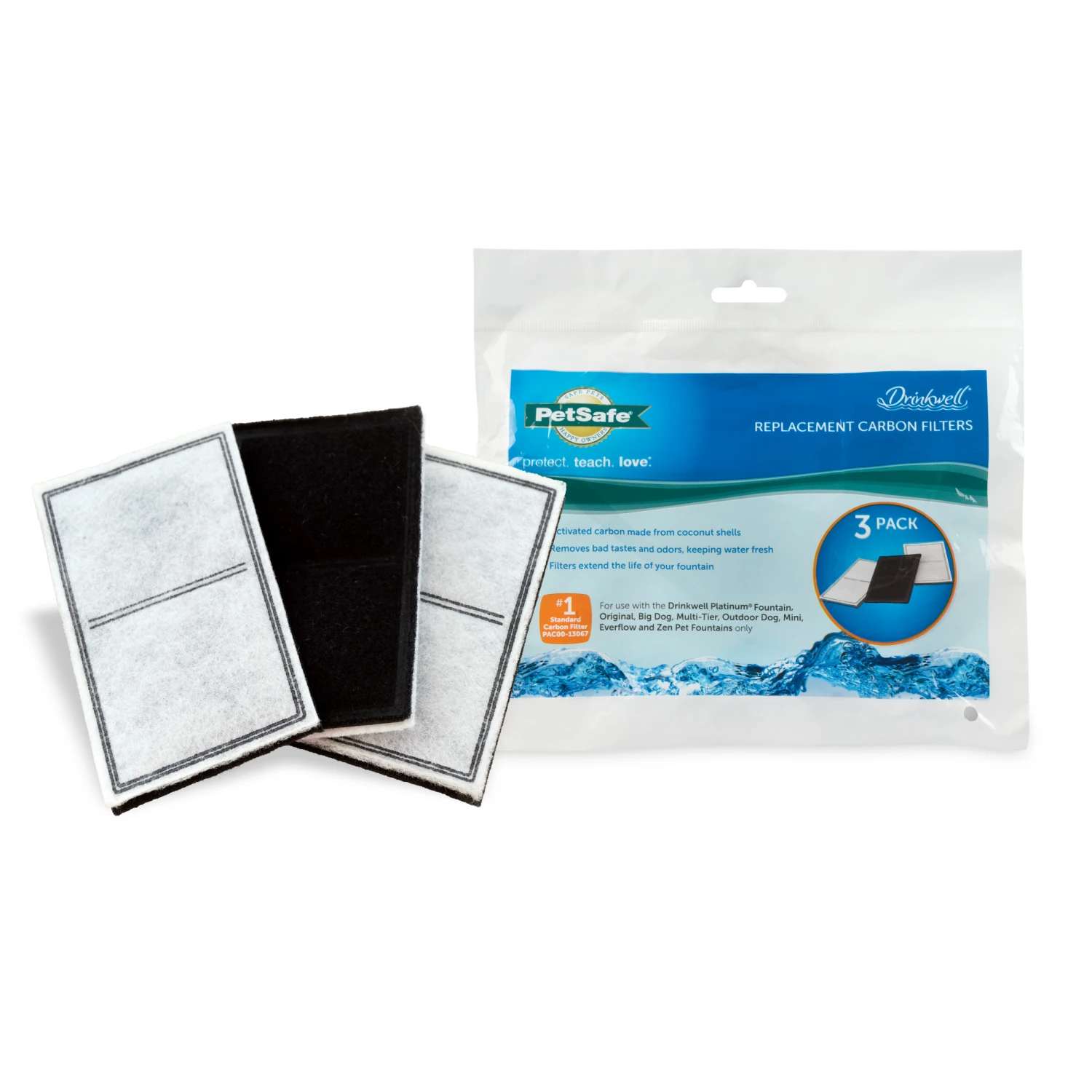 Drinkwell® Replacement Carbon Filters (3-Pack) 3 Drinkwell® Replacement Carbon Filters (3-Pack)