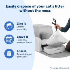 Litter Box Liners - ScoopFree® Clumping Waste Bin Liners 10 Litter Box Liners - ScoopFree® Clumping Waste Bin Liners -PetSafe® PAC00 17984 P02